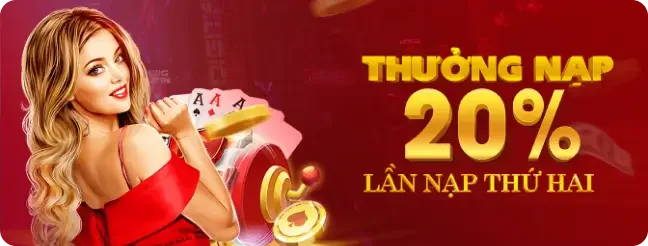 thưởng nạp 20% lần nạp thứ 2